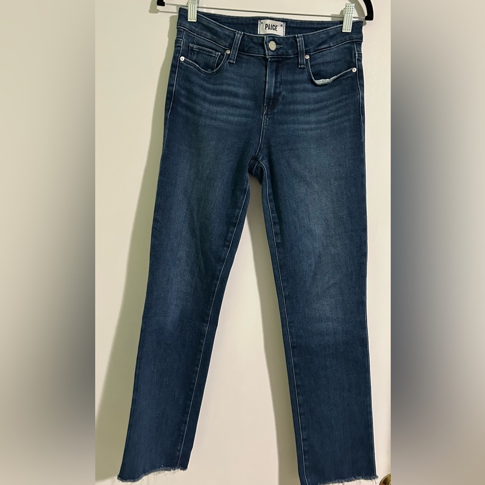 PAIGE Amber Mid-rise Straight leg denim